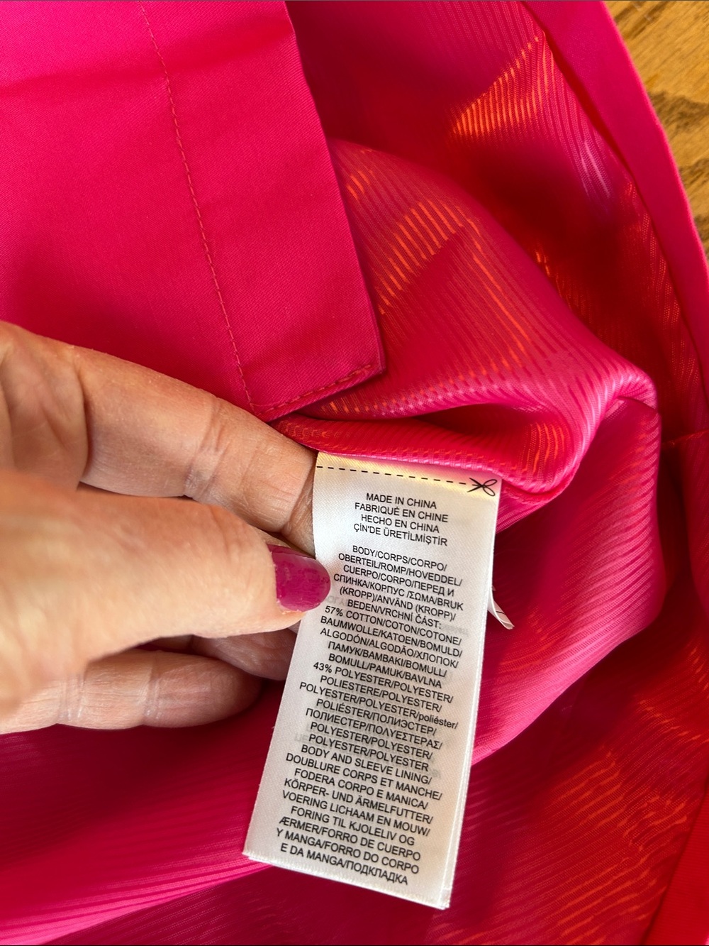 Lauren Ralph Lauren Hot Pink Single-Breasted Hooded Trench Coat - Picture 9 of 9